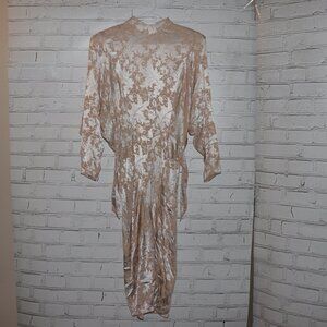 🌸 Vintage b.b. Collections Satin Floral Dress · Women’s 12 · Made in USA